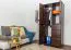 Kleiderschrank | 1 Drehtür | 4 Schubladen | mit Kleiderstange | 80 cm breit | Massivholz | Farbe: Nuss Abbildung
