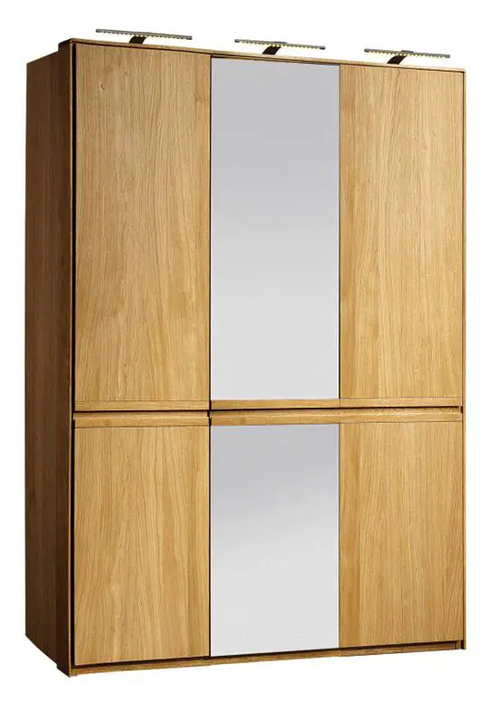 115 cm breiter Kleiderschrank mit 3 Türen | Farbe: Natur Abbildung