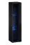 Elegante Wohnwand Kongsvinger 82, Farbe: Eiche Wotan / Schwarz Hochglanz - Abmessungen: 160 x 270 x 40 cm (H x B x T), mit genügend Stauraum