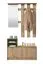 Garderobe mit Schuhschrank Banevo 01, Farbe: Eiche Artisan, Spiegel, sechs Haken, Maße: 191,5 x 100 x 29 cm, eine Ablagefläche, ABS-Kantenschutz