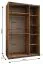 Kleiderschrank / Schiebetürenschrank | Spiegel | 245,5 x 150 x 64 cm | 2 Schiebetüren | 2 Kleiderstangen | Soft-Close | Farbe: Kaschmir | 6 Fächer