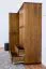 Kleiderschrank Kiefer Vollholz massiv Eichefarben Rustikal Junco 06 - Abmessung: 195 x 135 x 59 cm (H x B x T)