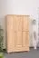 Kleiderschrank Holz natur 015 - Abmessung 190 x 120 x 60 cm (H x B x T)