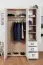 Kinderzimmer - Drehtürenschrank / Kleiderschrank Benjamin 14, Farbe: Buche / Weiß - 198 x 126 x 56 cm (H x B x T)