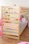 Kinderbett / Etagenbett Buche massiv Vollholz natur 119 – Liegeflächen: 90 x 200 cm (B x L)