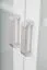 Kleiderschrank Kiefer Vollholz massiv weiß lackiert Columba 02 - Abmessung 195 x 80 x 50 cm