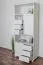 Regal Kiefer massiv Vollholz weiß lackiert Junco 63 - Abmessung 195 x 80 x 42 cm