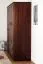 Kleiderschrank Kiefer Vollholz massiv Walnussfarben Junco 06 - Abmessung: 195 x 135 x 59 cm (H x B x T)