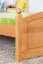 Kinderbett / Jugendbett Kiefer massiv Vollholz Erlefarben 82, inkl. Lattenrost - 100 x 200 cm (B x L)