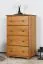 Kommode Kiefer massiv Vollholz Erlefarben Junco 145 - Abmessung 100 x 60 x 42 cm (H x B x T)
