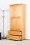 Schrank Kiefer massiv Vollholz Erlefarben Junco 33 - Abmessungen: 195 x 84 x 42 cm (H x B x T)