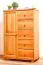 Kommode Kiefer massiv Vollholz Erlefarben Junco 159 – Abmessung 123 x 80 x 42 cm