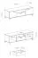TV-Unterschrank Riemst 07, Farbe: Eiche / Weiß - Abmessungen: 49 x 160 x 50 cm (H x B x T)