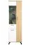 Vitrine Riemst 04, Farbe: Eiche / Weiß - Abmessungen: 194 x 60 x 40 cm (H x B x T)