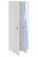 Elegante Wohnwand Nevedal 01, Farbe: Weiß Hochglanz - Abmessungen: 200 x 330 x 50 cm (H x B x T), mit LED-Beleuchtung