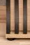 Garderobe Komplett - Set C Angvik, 3-teilig, Farbe: Eiche / Schwarz, ein Garderobenschrank, ein Schuhschrank, ein Spiegel mit zwei Ablageflächen