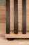 Garderobe Komplett - Set D Angvik, 5-teilig, Farbe: Eiche / Schwarz, zwei Schuhschränke, ein Garderobenschrank, ein Spiegel, vier Haken