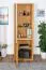 Vitrine Jussara 03, Farbe: Natur, Eiche teilmassiv – 201 x 69 x 42 cm (H x B x T)