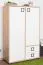 Kommode 27, Farbe: Buche / Weiß - 134 x 86 x 37 cm (H x B x T)