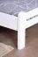 Doppelbett "Easy Premium Line" K4 in Überlänge, 160 x 220 cm Buche Vollholz massiv weiß lackiert