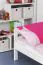 Bettrahmen für Kinder / Kinderbett 90 x 190 cm | Massivholz: Buche | Weiß Lackiert | besonders hohe Qualität Abbildung