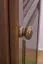 Kleiderschrank | 1 Drehtür | mit Kleiderstange | 47 cm breit | Massivholz | Farbe: Nuss Abbildung
