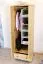 Kleiderschrank | 2 Drehtüren | 1 Schublade | 1 Fach | mit Kleiderstange | 65 cm breit | Massivholz | Farbe: Natur Abbildung