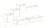 Wohnwand im stylischen Design Balestrand 155, Farbe: Eiche Wotan / Weiß - Abmessungen: 150 x 330 x 40 cm (H x B x T), mit genügend Stauraum