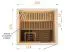 Elementsauna Kawir 68 mm mit Dachkranz - Außenmaße (B x T x H): 194 x 175 x 199 cm