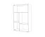 Hängevitrine Colmenar 02, Farbe: Eiche / Sand Glanz - Abmessungen: 99 x 65 x 27 cm (H x B x T)