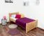 Kinderbett / Jugendbett Buche massiv Vollholz natur 107, inkl. Lattenrost - Abmessung 90 x 200 cm (B x L)