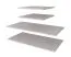 Holzeinlegeboden für Kleiderschrank | 4er Set | Farbe: Weiß | für Schränke mit der Breite: 150 cm
