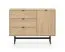 Kommode | Farbe: Eiche Mavelie | 3 Schubladen | Soft-Close Funktion | 1 Tür | 2 Fächer | 115 x 40 x 85 cm | schlichtes Design | für Wohnzimmer
