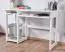 Schreibtisch Kiefer massiv Vollholz Weiß Junco 194 - Abmessung: 75 x 120 x 50 cm (H x B x T)