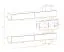 Wohnwand Bjordal 25, Farbe: Eiche Grafit / Grau - Abmessungen: 180 x 250 x 35 cm (H x B x T), mit Push-to-open Funktion