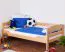 Bettrahmen für Kinder / Kinderzimmer-Bett 90 x 190 cm | Massivholz: Buche | Natur Lackiert | besonders hohe Qualität Abbildung