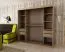 2 Meter breiter Kleiderschrank mit 2 Türen | Farbe: Schwarz Abbildung