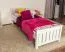 Bettrahmen für Kinder / Kinderbett 80 x 200 cm | Massivholz: Buche | Weiß Lackiert Abbildung