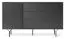 Sideboard mit genügend Stauraum Margate 04, Farbe: Schwarz - Abmessungen: 83 x 144 x 38 cm (H x B x T)