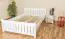 Kinderbett / Jugendbett Kiefer massiv Vollholz weiß 65, inkl. Lattenrost - Abmessung 140 x 200 cm