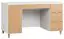 Schreibtisch Arbolita 28, Farbe: Weiß / Eiche - Abmessungen: 78 x 140 x 67 cm (H x B x T)