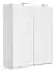 Schiebetürenschrank / Kleiderschrank Sabadell 09, Farbe: Weiß / Weiß Hochglanz - 222 x 179 x 64 cm (H x B x T)