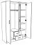 Drehtürenschrank / Kleiderschrank Sidonia 02, Farbe: Eiche Braun - 200 x 123 x 53 cm (H x B x T)