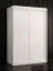 Neutraler Kleiderschrank mit genügend Stauraum Liskamm 05, Farbe: Weiß matt - Abmessungen: 200 x 120 x 62 cm (H x B x T), mit fünf Fächern und zwei Kleiderstangen