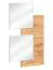 Wandpaneel mit zwei Spiegeln Pollestad 06, Farbe: Eiche Wotan - Abmessungen: 100 x 60 x 4 cm (H x B x T)