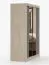 Schiebetürenschrank / Kleiderschrank | Spiegel | 61 x 150 x 200 cm | Sonoma Eiche / Grau | Bucegi  07 | 2 Türen | Griffe: Aluminium | 6 Fächer