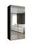 Drehtürenschrank / Kleiderschrank Korab 116, Farbe: Schwarz, 1 Meter breit, Soft-Close-Funktion, ein Fach, eine Kleiderstange, Griffe: Schwarz