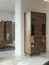 Vitrine Altels 26, Farbe: Walnuss - Abmessungen: 185 x 91 x 40 cm (H x B x T)
