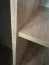 Schiebetürenschrank Mina in Weiß/Eiche, Front aus laminierter Platte, 235,2 x 130 x 60 cm, Anti Staubbürsten, Metallgriffe in schwarz, robust
