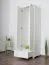 Kleiderschrank Kiefer Vollholz massiv weiß lackiert Junco 15A - Abmessung 195 x 65 x 59 cm